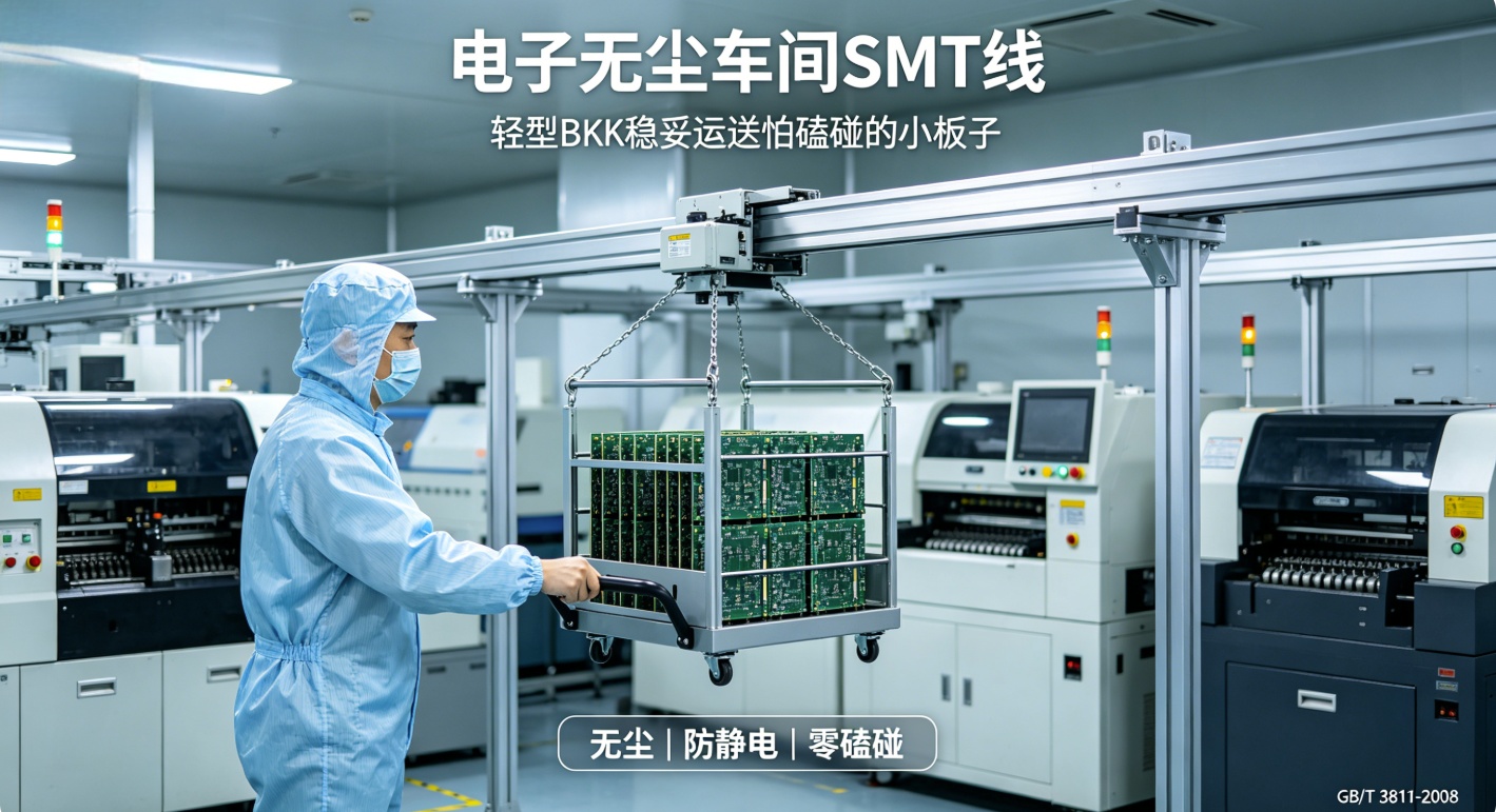KBK空中搬运SMT电路板无尘车间封面图 KBK空中搬运SMT电路板无尘车间封面图