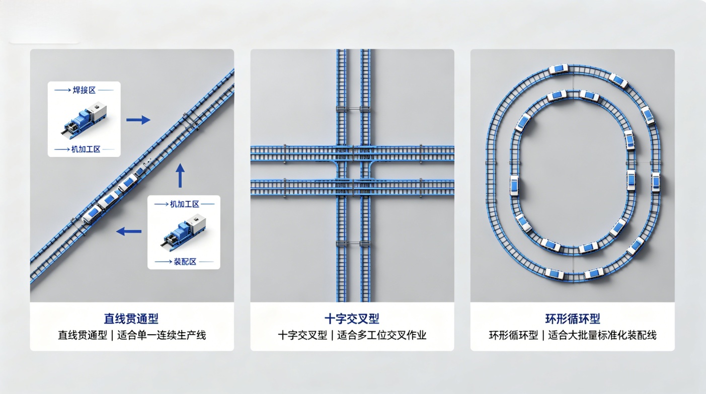 KBK轨道三种经典布局方式示意图