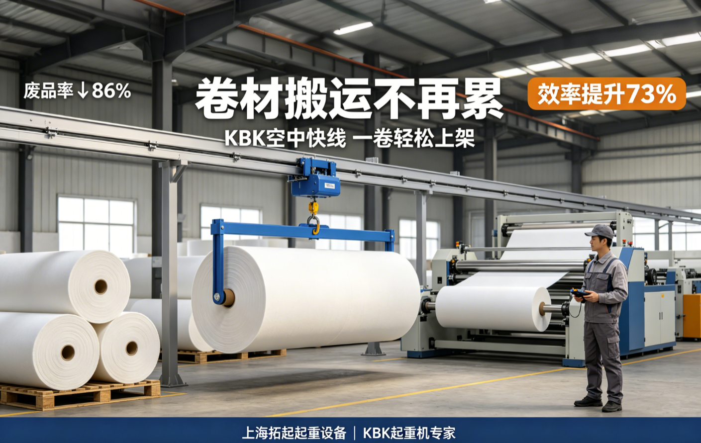 卷材车间KBK空中吊运卷材 卷材车间KBK空中吊运卷材