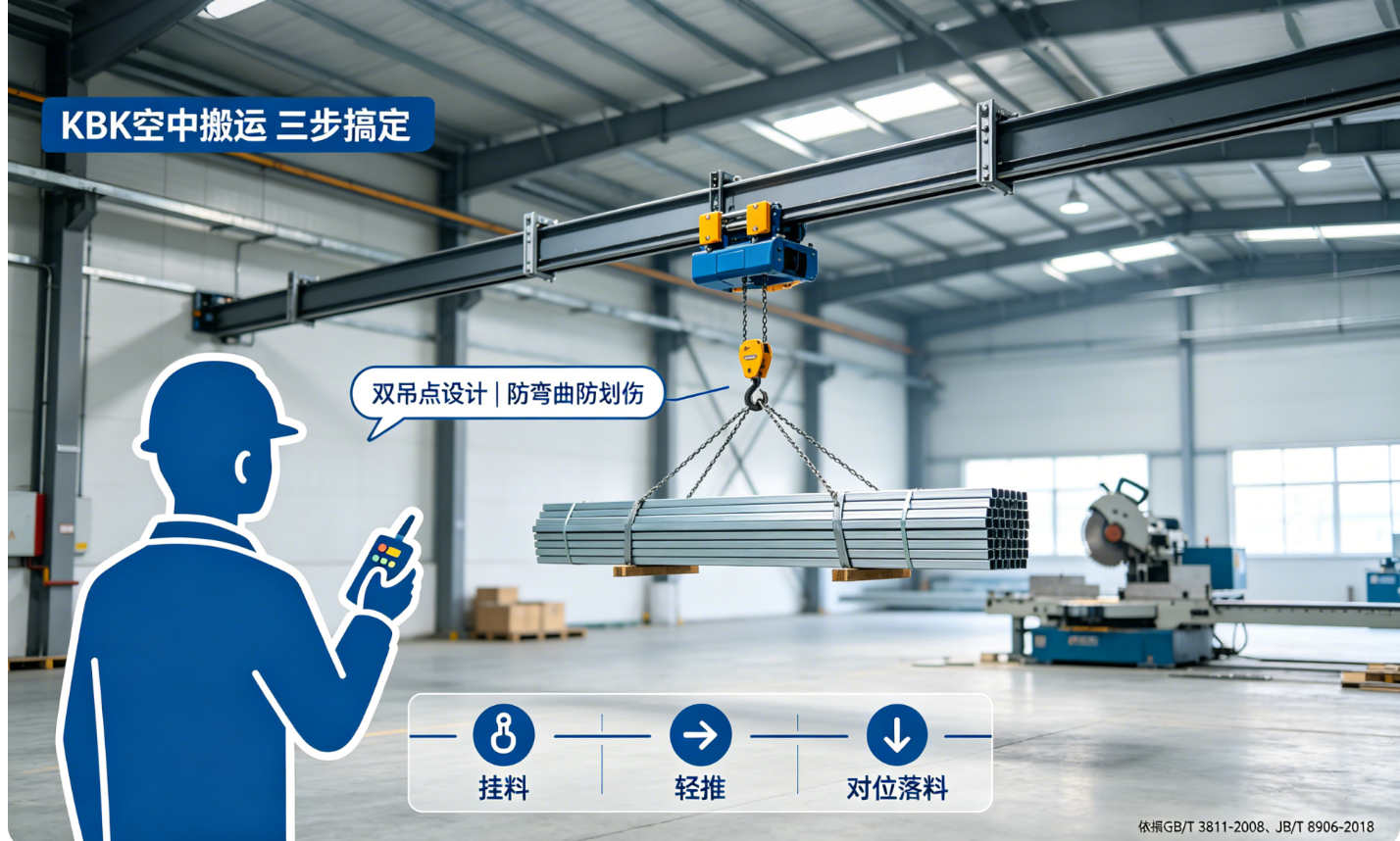 KBK吊运长料操作流程示意图