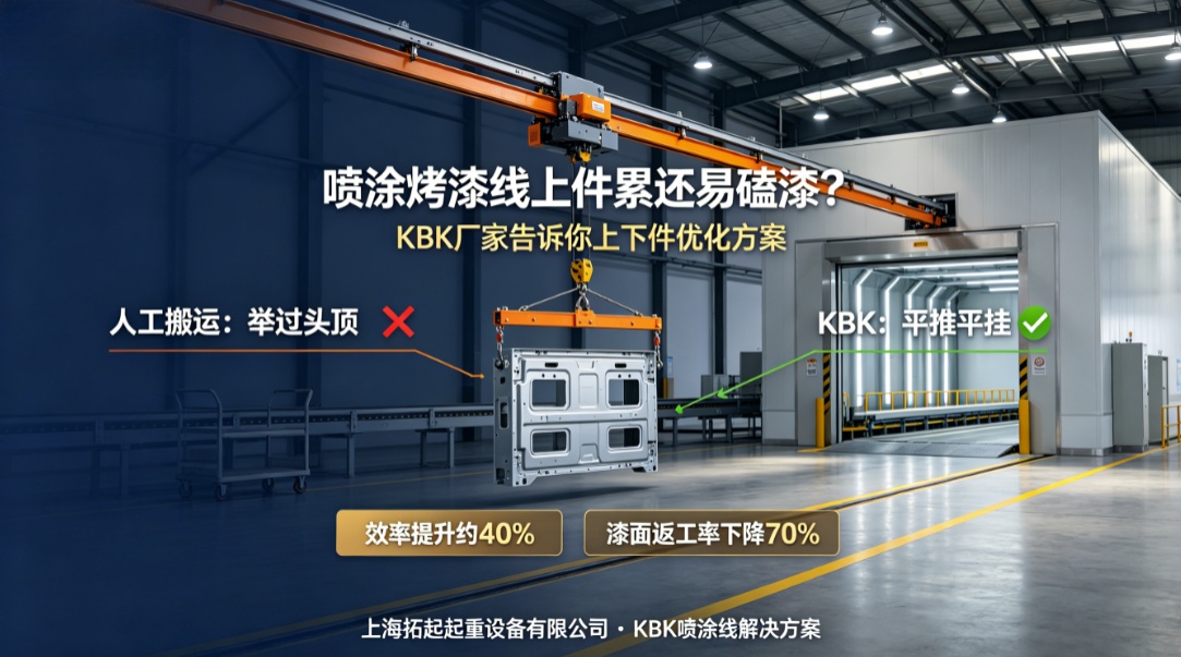 喷涂线KBK上下件托举方案