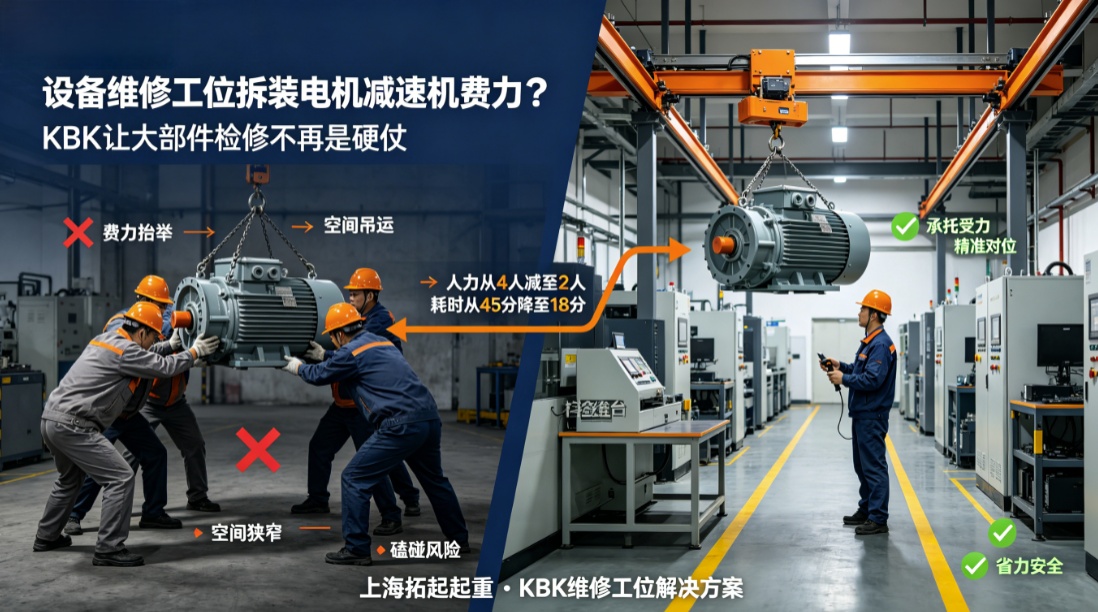 维修工位KBK电机减速机拆装方案