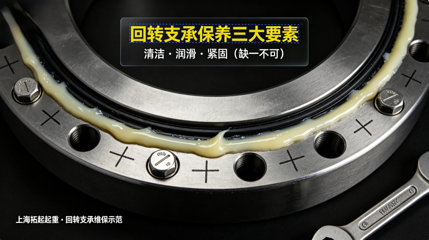 悬臂吊回转支承注脂与螺栓防松标记 悬臂吊回转支承注脂与螺栓防松标记