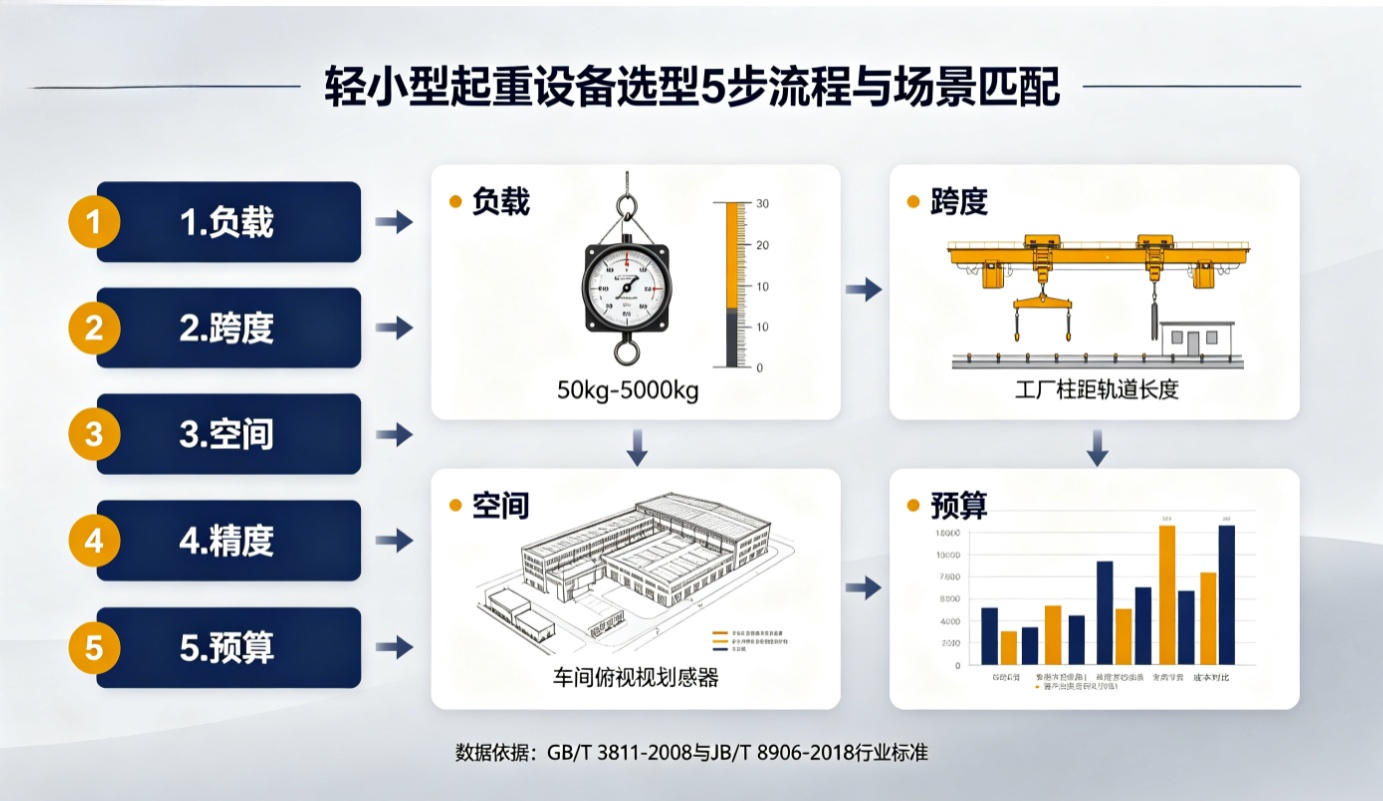 轻小型起重设备选型5步流程与匹配对照图