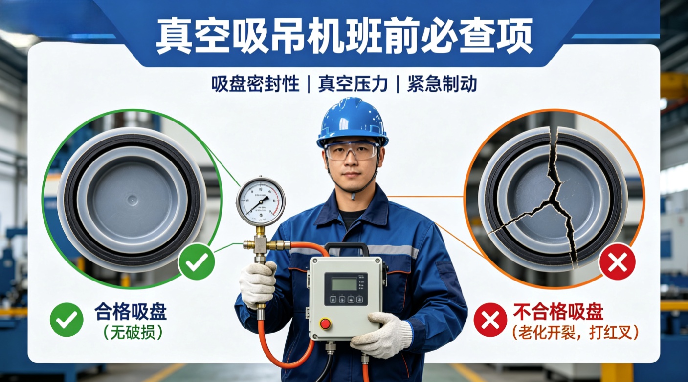 拓起起重真空吸吊机日常安全点检操作要点 拓起起重真空吸吊机日常安全点检操作要点
