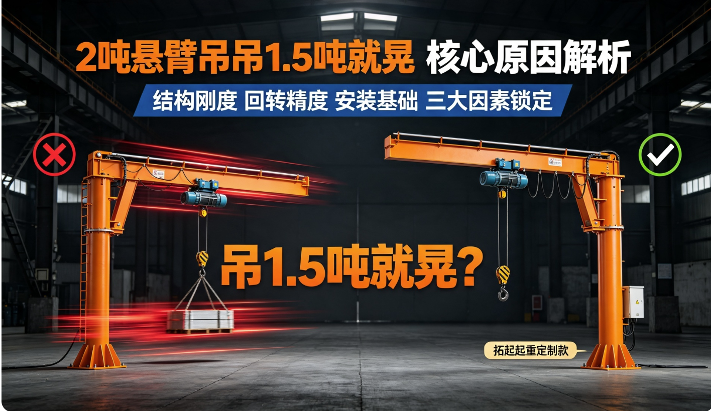 上海拓起起重2吨悬臂吊晃动原因与选型图解 上海拓起起重2吨悬臂吊晃动原因与选型图解