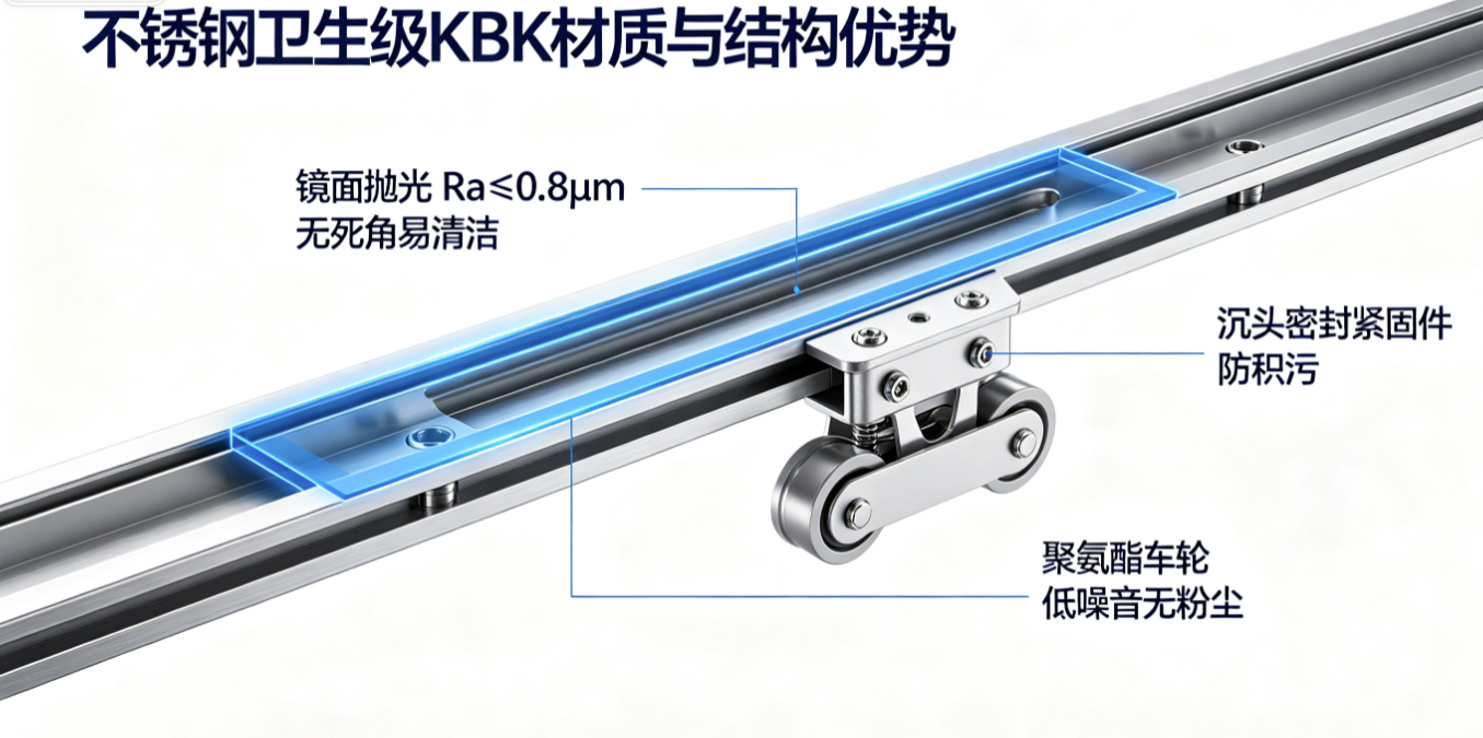 食品车间不锈钢 KBK 卫生级设计封面 食品车间不锈钢 KBK 卫生级设计封面