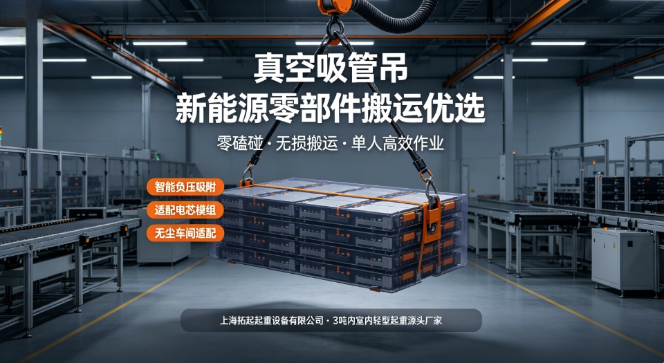 上海拓起起重真空吸管吊新能源搬运方案