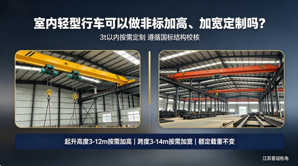 江苏普冠机电轻型行车非标定制对比图 江苏普冠机电轻型行车非标定制对比图