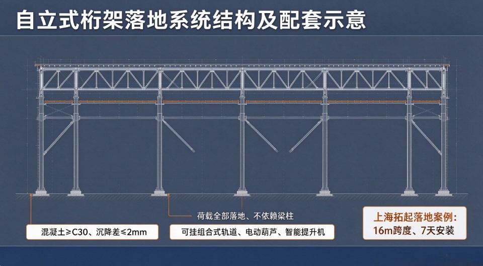 上海拓起桁架落地系统图 上海拓起桁架落地系统图